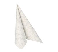Papstar Serviettes « Royal Collection » – Lot de 50, Blanc 40 x 40 cm, Pliage 1/4