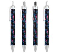 SERYMJ Lot de 4 stylos à bille rétractables de lutte à encre gel fine de 0,5 mm, écriture lisse, pour bureau