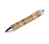 SERYMJ Stylo à bille rétractable fin de 0,5 mm avec imprimé hiéroglyphes égyptiens et pharaons pour homme et femme