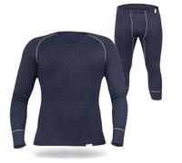 SES caleçon Thermique Homme 3/4, S - 4XL Marine, en 75% Coton & 25% Polyester/caleçon Thermique Respirant pour Chaleur & Confort/Pantalon Thermique Homme Hiver