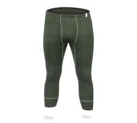 SES Caleçon thermique pour homme, 3/4, avec ouverture, taille S à 4XL, en 75 % coton et 25 % polyester, respirant, long, thermique, pour l'hiver pour la chaleur et le confort, olive, M