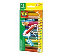 SES Crayons de couleur Triangle grip (16 pièces)