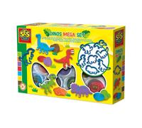 SES Creative – Pâte à modeler – Dinos Mega Set – avec emporte-pièces – Neuf