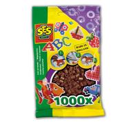 SES Creative 00725 Children's Packet of 1000 Dark Brown Iron on Beads