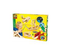 SES Creative 00944 coffret d'outils pour enfants - véritable mini marteau, scie et pièces en bois à partir de 5 ans, Mixte