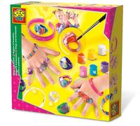Bagues et bracelets - SES CREATIVE - Contient peinture, pinceau, 5 bagues et 2 bracelets
