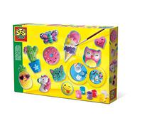 SES Creative 01133 Kit de moulage en plâtre Happy Figures, kits de loisir creatif pour enfants
