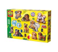 SES Creative 01294 Moulage et Peinture - Chiens - Kit de Loisirs Créatifs pour Enfants dès 5 Ans - Comprend Tout ce Dont Vous Avez Besoin pour créer - Parfait pour Les Amateurs de Bricolage