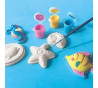 SES Creative® 01354 SES Creative® Set de moulage en plâtre paillettes animaux marins multicolores
