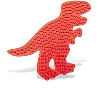 SES Creative 06096 Iron On Beads Pegboard T-Rex, Mixed Colours