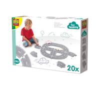 SES Creative 13151 Circuit Routier en Feutrine 20 pièces - Jeu Créatif pour Enfants dès 24 Mois - Construisez Un réseau Routier Compatible avec des Petites Voitures