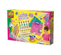 SES Creative 14139 Boîte Mega Paillettes - Kit de Loisirs Créatifs pour Enfants dès 5 Ans - Inclut des Autocollants, Paillettes et Plus - Idéal pour décorer et bricoler
