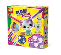 Ses Creative 14333 - Blow Airbrush Pens - Chatons Surprise 3X, collectionnez Les 9 Chatons, avec Fourrure Douce, réutilisables après rinçage, Ensemble pour Les Enfants de 5 Ans et Plus