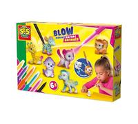 SES Creative 14335 Feutres Aérographe - Animaux Safari - Kit de Loisirs Créatifs pour Enfants dès 5 Ans - Décorez des Animaux de Safari - Lavable pour Un Plaisir Infini