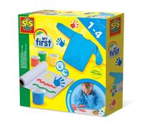 SES Creative 14417 - My first - Mon premier kit de peinture au doigt, ne contient pas de petits éléments, hypoallergénique, Mixed