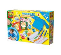 SES Creative 14445 Mon Premier - Peinture au Doigt - Kit pour Enfants dès 1 an - Inclut peintures et Cartes à colorier - Idéal pour Les Petits Artistes