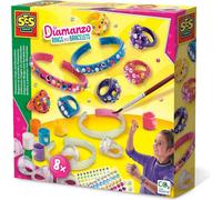 SES Creative® 14706 SES Creative® Schmuck-Basteln-Set Diamanzo Ringe&Armbänder mehrfarbig