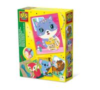 Ses Creative 14781 - Cartes à Broder en Perles de Verre, Feutre Solide, 6 Couleurs de Perles de Verre, Ensemble Complet pour Les Enfants de 5 Ans et Plus, Jaune