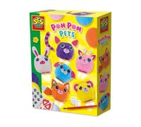SES Creative 14789 Amis Pompons - Kit de Loisirs Créatifs pour Enfants dès 3 Ans - Créez des Animaux adorables avec des Pompons, Feutrine et Colle - Parfait pour des Moments créatifs