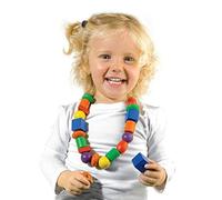 SES Creative - Loisir créatif - J'apprends à enfiler des perles - Grosses perles - À partir de 3 ans