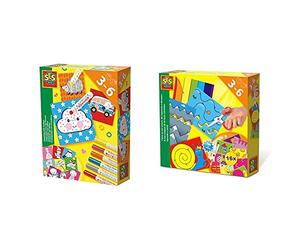 SES Creative - 14896 - Tamponner avec Feutres & 14809 - Loisir Créatif - J'apprends à Découper