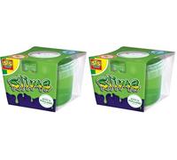 SES Creative 15041 Slime Vert Néon en Pot 140g - Slime de Couleur Néon Vive - Jouet - Jouer avec du Slime (Lot de 2)