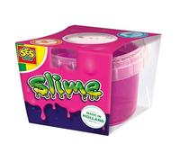SES Creative 15042 Slime Rose Néon en Pot 140g - Slime de Couleur Néon Vive - Jouet - Jouer avec du Slime