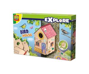 SES Creative 25209 Construis ta Cabane à Oiseaux - Fabrique et Décore ta Cabane - Kit de Loisirs Créatifs