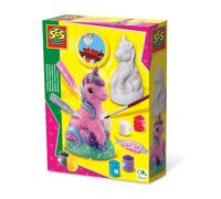 Moulage et peinture - SES CREATIVE - Hobby Pink - Licorne - Kit Créatif Enfant 3D - Crée 3 Licornes Magiques - Age : 5+