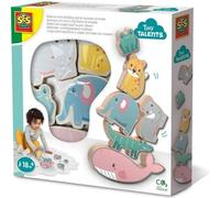 SES CREATIVE - Animaux en bois a équilibrer et empiler - Bébé - Multicolore - A partir de 18 mois