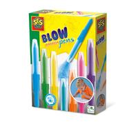 SES Creative 00275 - Set de stylos aérographe pour enfants, technique de soufflage pour une peinture créative, sûre et amusante, Plusieurs