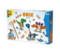 SES Creative – Brix Junior Dinosaures, 46 pièces en bois, conception modulaire – 3+