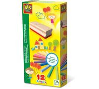 SES Creative - Craies colorées avec effaceur, 00208, 13 Unité (Lot de 1), multic