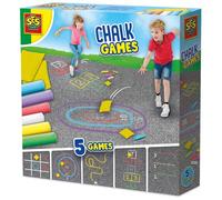 SES Creative – Craie de trottoir 02207 – Jeu 5 en 1 – Ensemble extérieur pour enfants de 3 ans