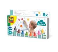 SES Creative- Crayons Bain-8 Couleurs, 13050, Multicolore, Taille Unique