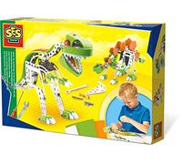 SES Creative Dinosaure Métallique à Construire | Jeu de construction | Métal | Outils inclus | pour les enfants | Plusieurs couleurs | Tournevis et clé