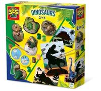 Ses Creative Dinosaures 2 En 1 - Moulage Et Peinture Et Scratch