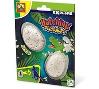 SES Creative – Jouet Œufs dinosaure à faire éclore, grandit dans l'eau, 2 œufs magiques, 5 ans+