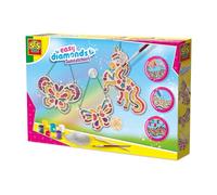 Ses Creative -Easy Diamonds - Attrape-Soleil-Paquet de Saut-Trois Jolies Formes en Bois sur Le thème-Idée Cadeau-3 Formes en Bois sur Le thème Licorne et Papillon-6+