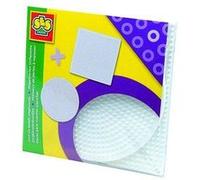 SES Creative étagère Beedzjunior ronde/carrée blanche 2 pièces Blanc G