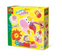 SES Creative- Fluffy Loops-Animaux en Fil Doux, 14010, Yellow