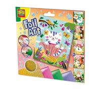SES Creative - Foil Art-Forest Wonders - Kit de bricolage pour enfants - Jeu de broderie pour enfants - Quatre types de films différents - À partir de 5 ans