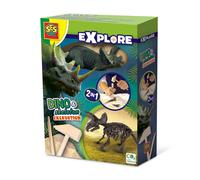 SES Creative – Fouille de dinosaures et de squelettes 2 en 1 Tricératops