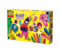 SES Creative-Fuzzy Tubes-paquet de saut-pas besoin de colle ni de peinture-Idée cadeau-6 tubes flexibles dans 6 couleurs gaies (extensibles et pliables)-3+