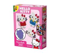 SES Creative Hello Kitty 14161 Lot de 1200 perles à repasser avec plaques et papier à repasser Sans PVC Fabriqué en Hollande Pour filles à partir de 5 ans Différentes couleurs