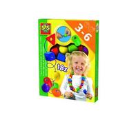 SES Creative - Loisir créatif - J'apprends à enfiler des perles - Grosses perles - À partir de 3 ans