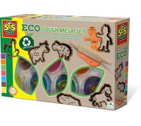 SES Creative- Kit de pâte à Modeler géant écologique (7x90 g avec Outils), 24919