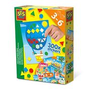 SES Creative Kit J'Apprend à Reconnaître les Formes | Mosaique Loisir Creatif | Idée Cadeau | Made in Holland | Pour les enfants Dès 3 ans | Multicolore | 16 Cartes + 300 Autocollants | 14839