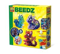 SES Creative | Kit Perles à Repasser Dragon 3D | 1800 Perles + Plaque + Colle Pailletée | Activité Créative 5 Ans+ | Construction Créature Fantastique | Idée Cadeau Imagination Enfant