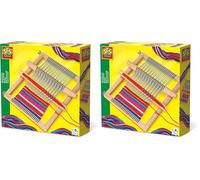 SES Creative | Métier à Tisser Enfant en Bois | Jeu de Tissage dès 5 Ans | Activité Manuelle Textile pour Motricité Fine et Créativité | Jouet Durable Fabriqué aux Pays-Bas | 100% Neutre CO₂ | 00876